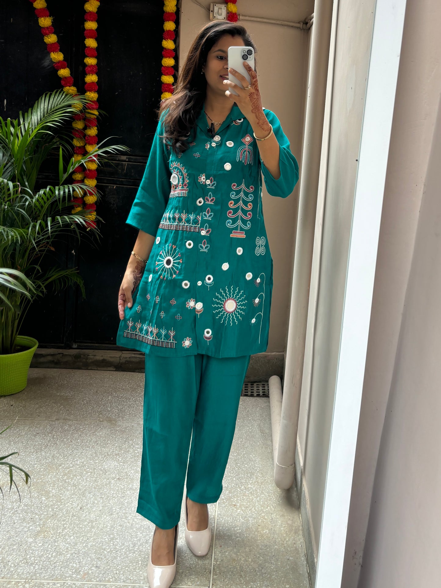 Festive Embroidered Coord Set