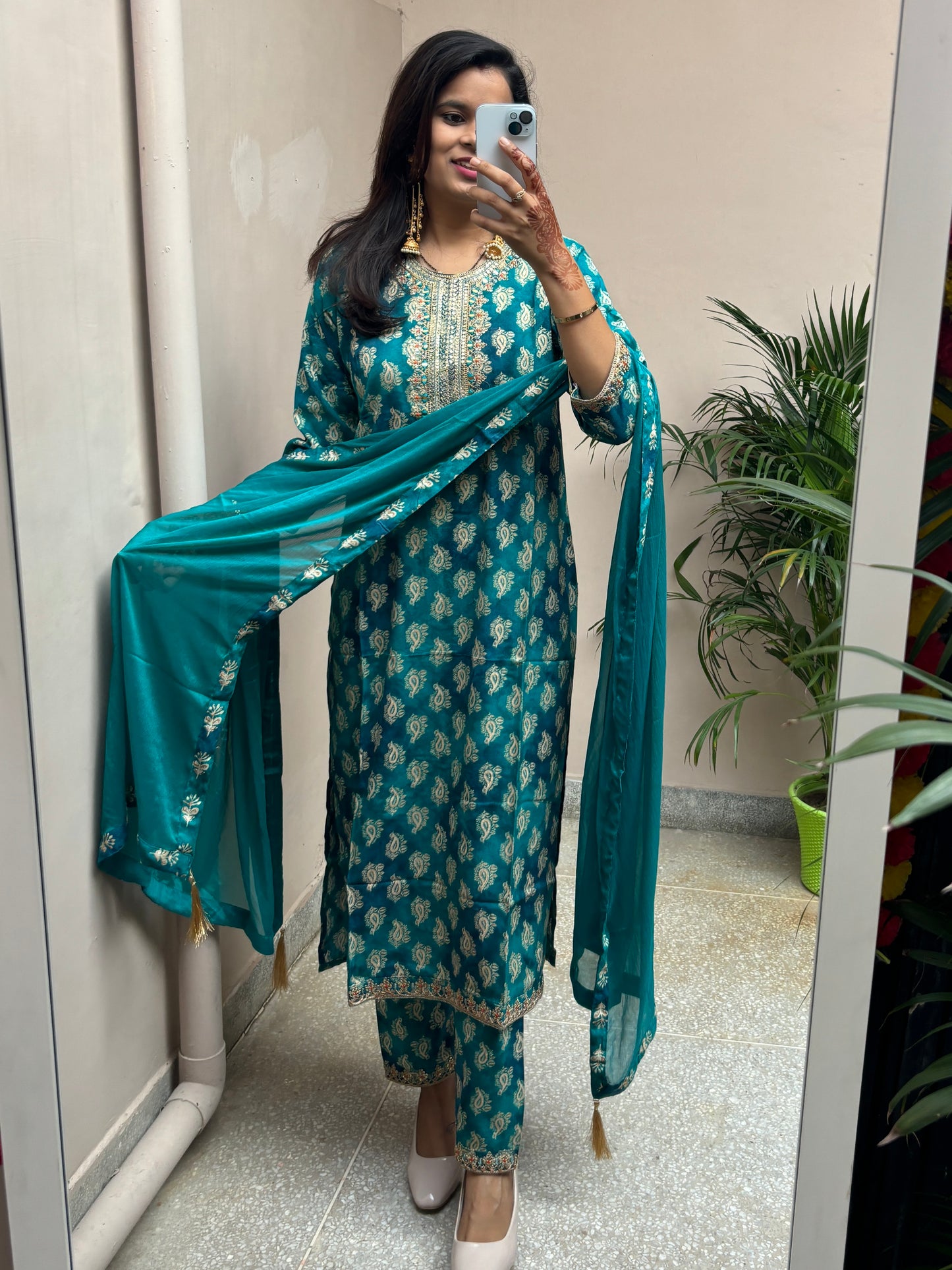 Light Fancy Suit Set- Blue