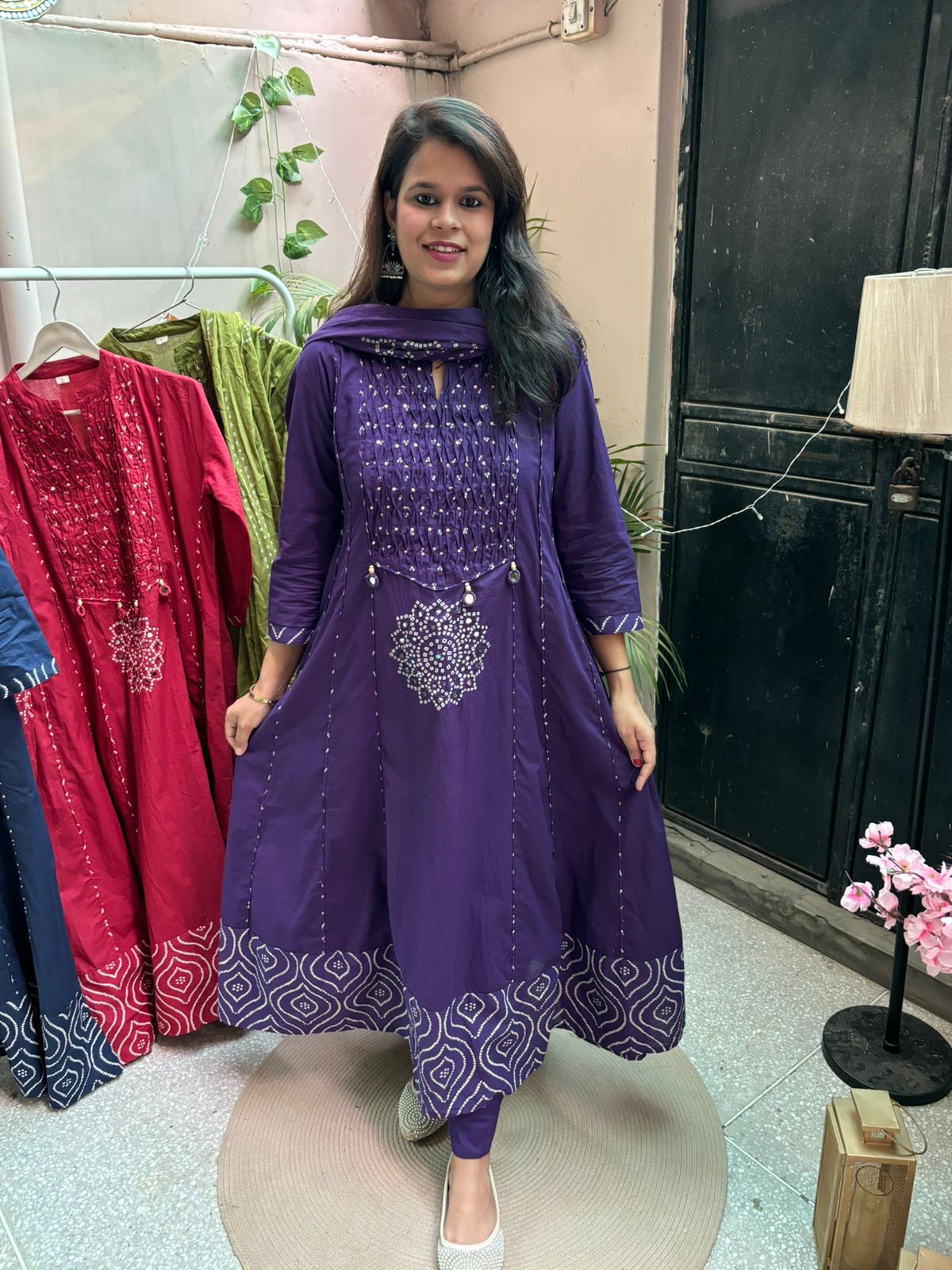 Purple Grace Anarkali Set