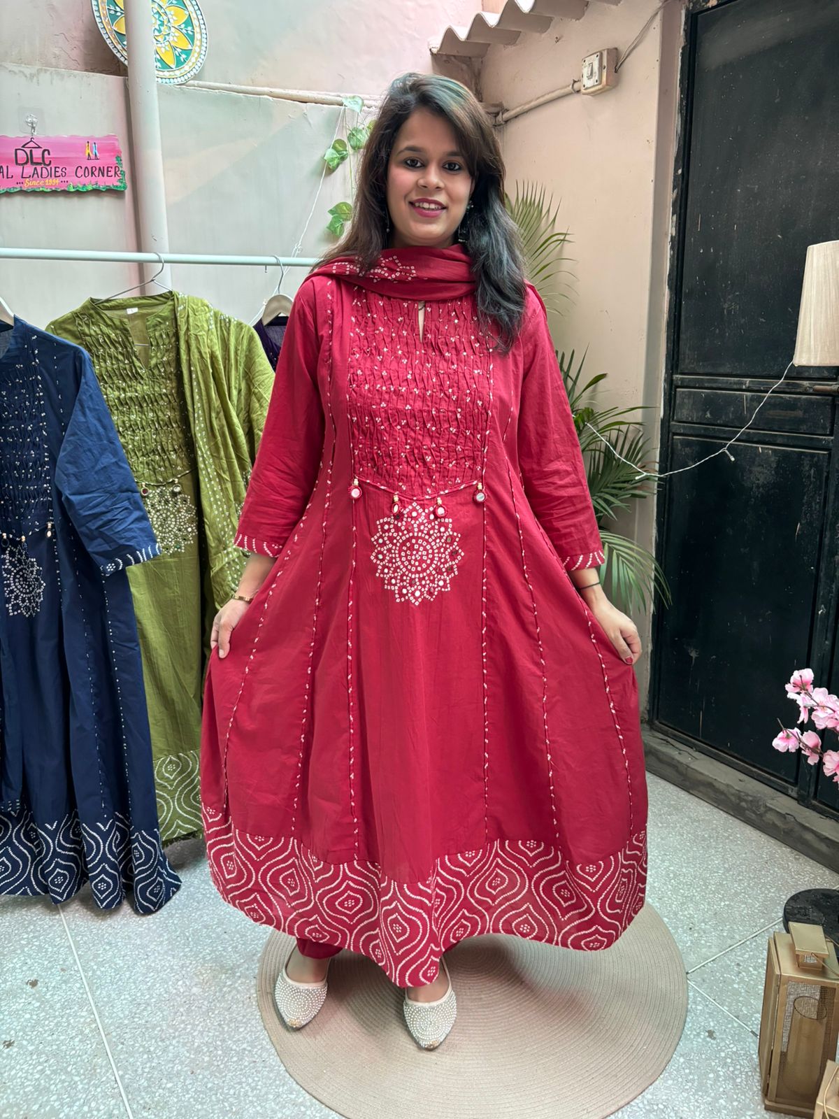 Royal Red Anarkali Set