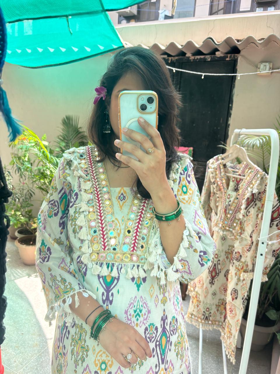 Ivory Printed Farsi Set