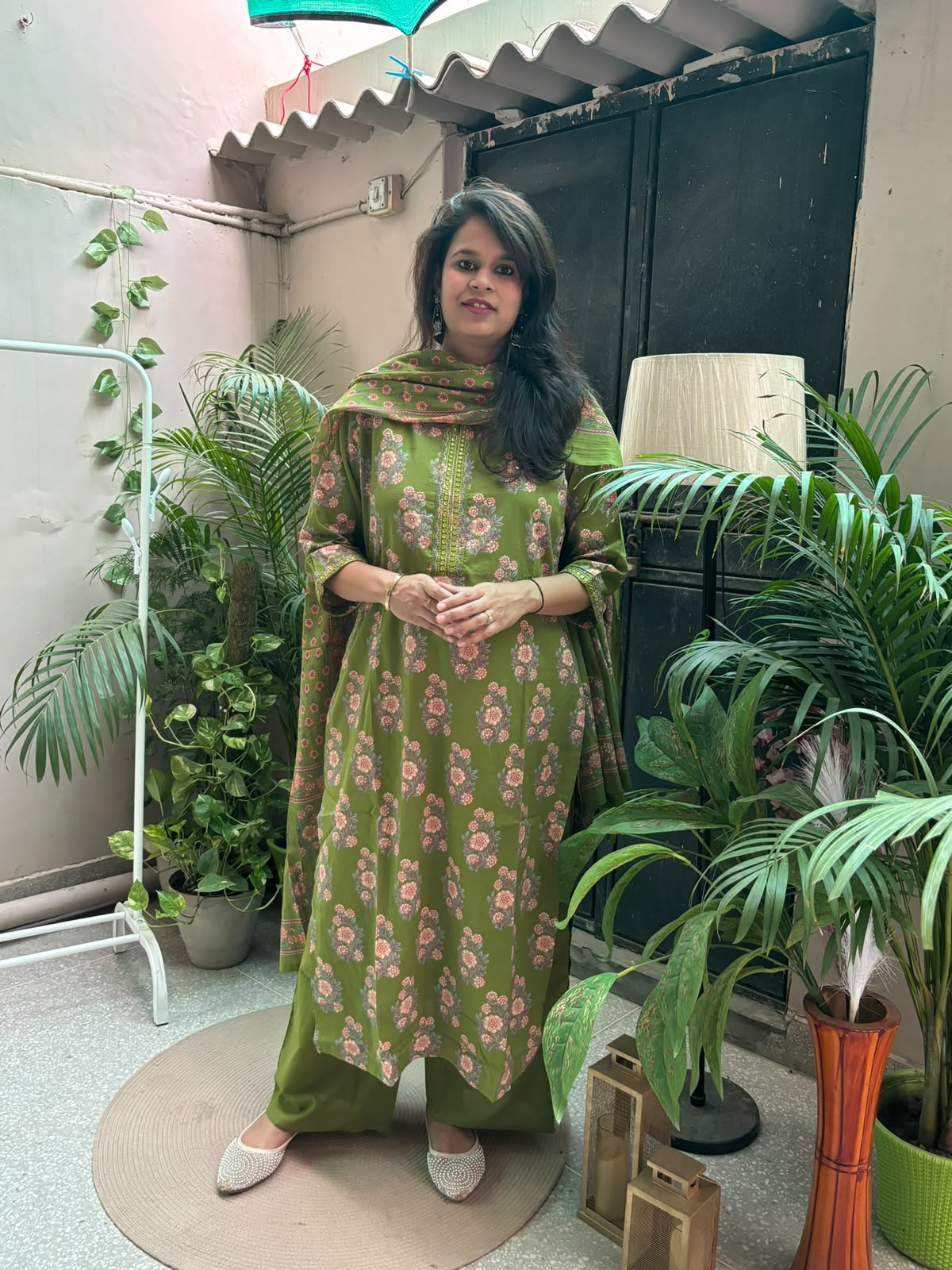 Palazzo Suit Set - Green