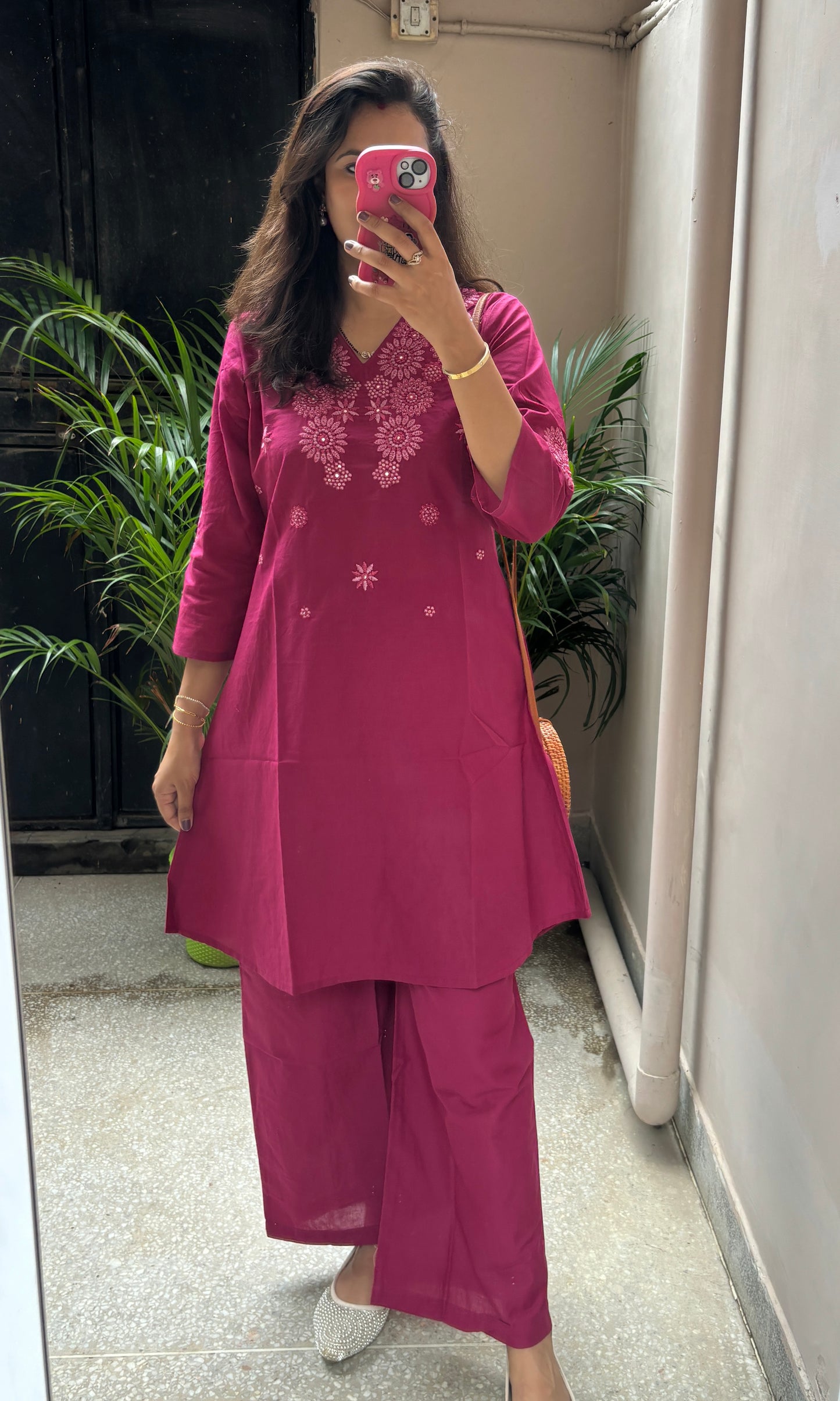 Designer A line Embroidered Coord Set