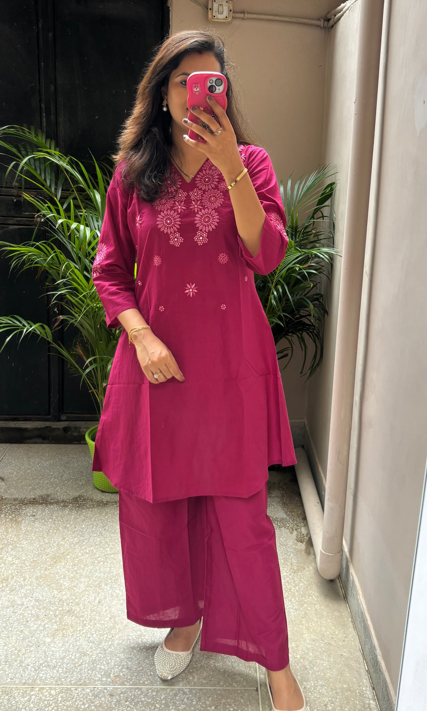 Designer A line Embroidered Coord Set