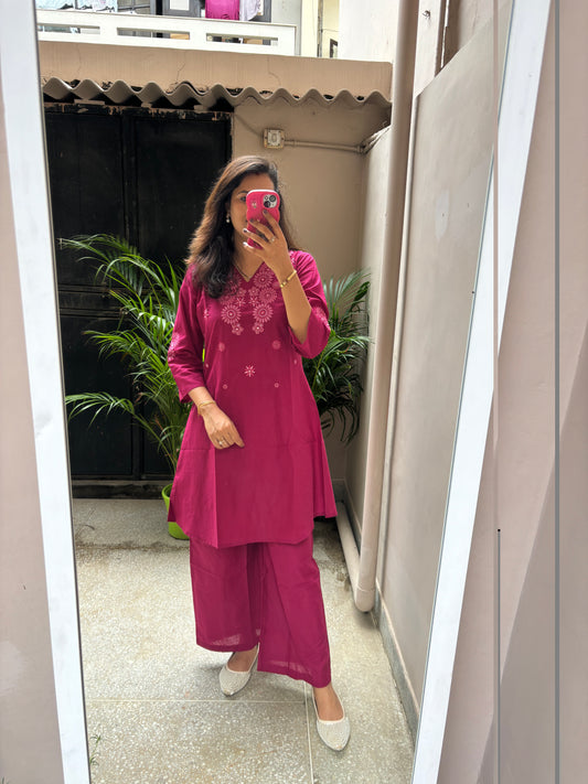 Designer A line Embroidered Coord Set