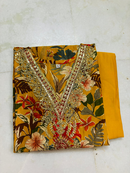 Muslin Silk Pant Set