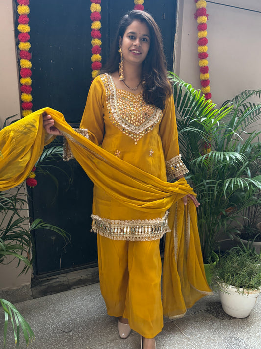Viral Indowestern outfit with real mirror work