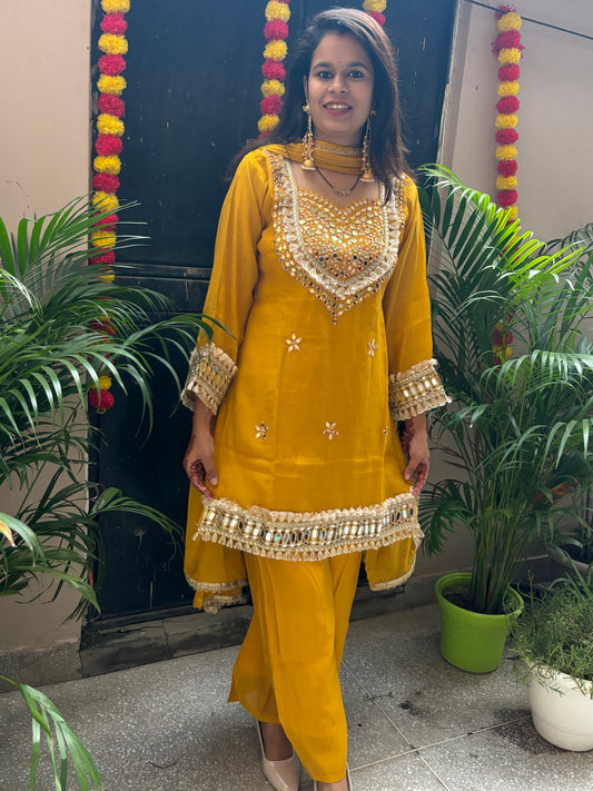 Viral Indowestern outfit with real mirror work