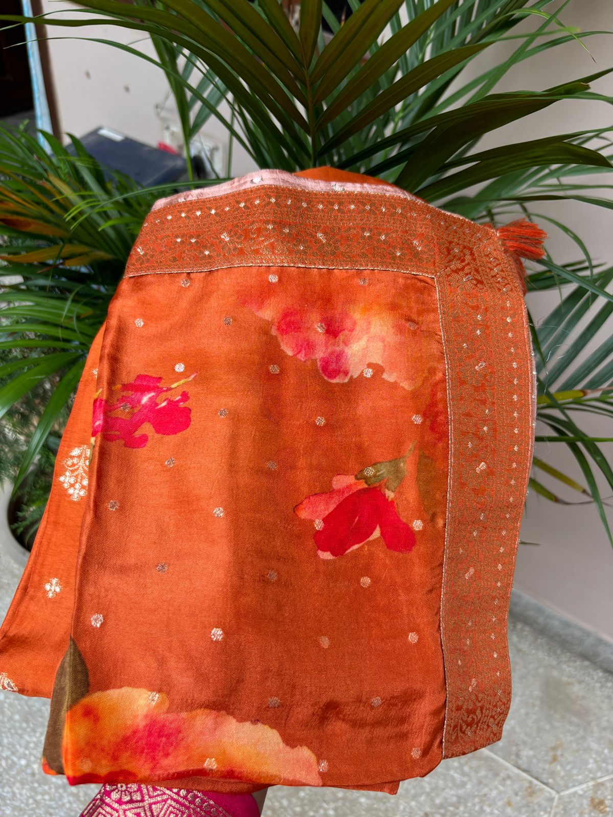 Royal Silk Suit - Orange