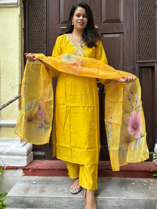 Sunshine Suit - Hand Embroidered