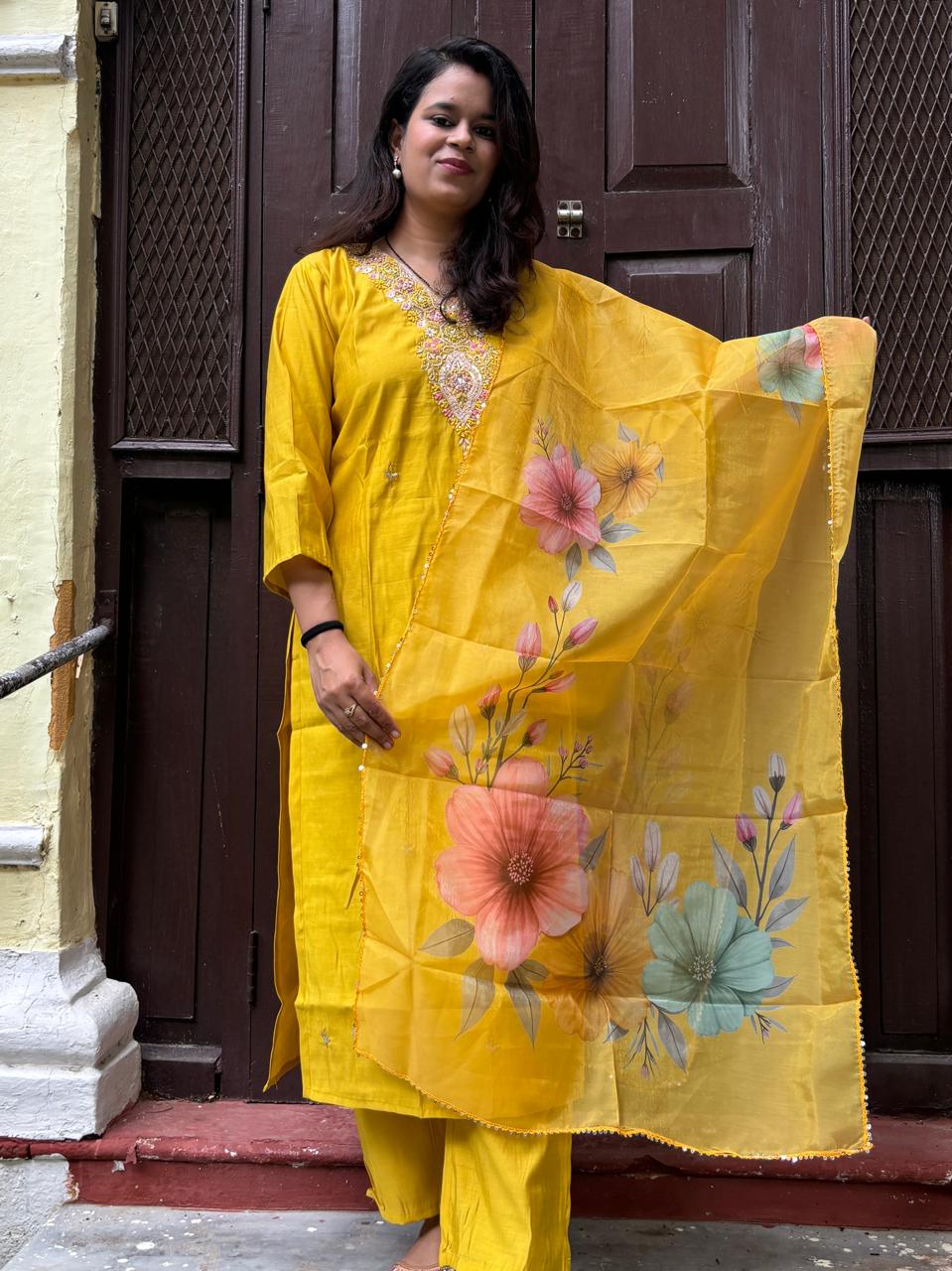 Sunshine Suit - Hand Embroidered