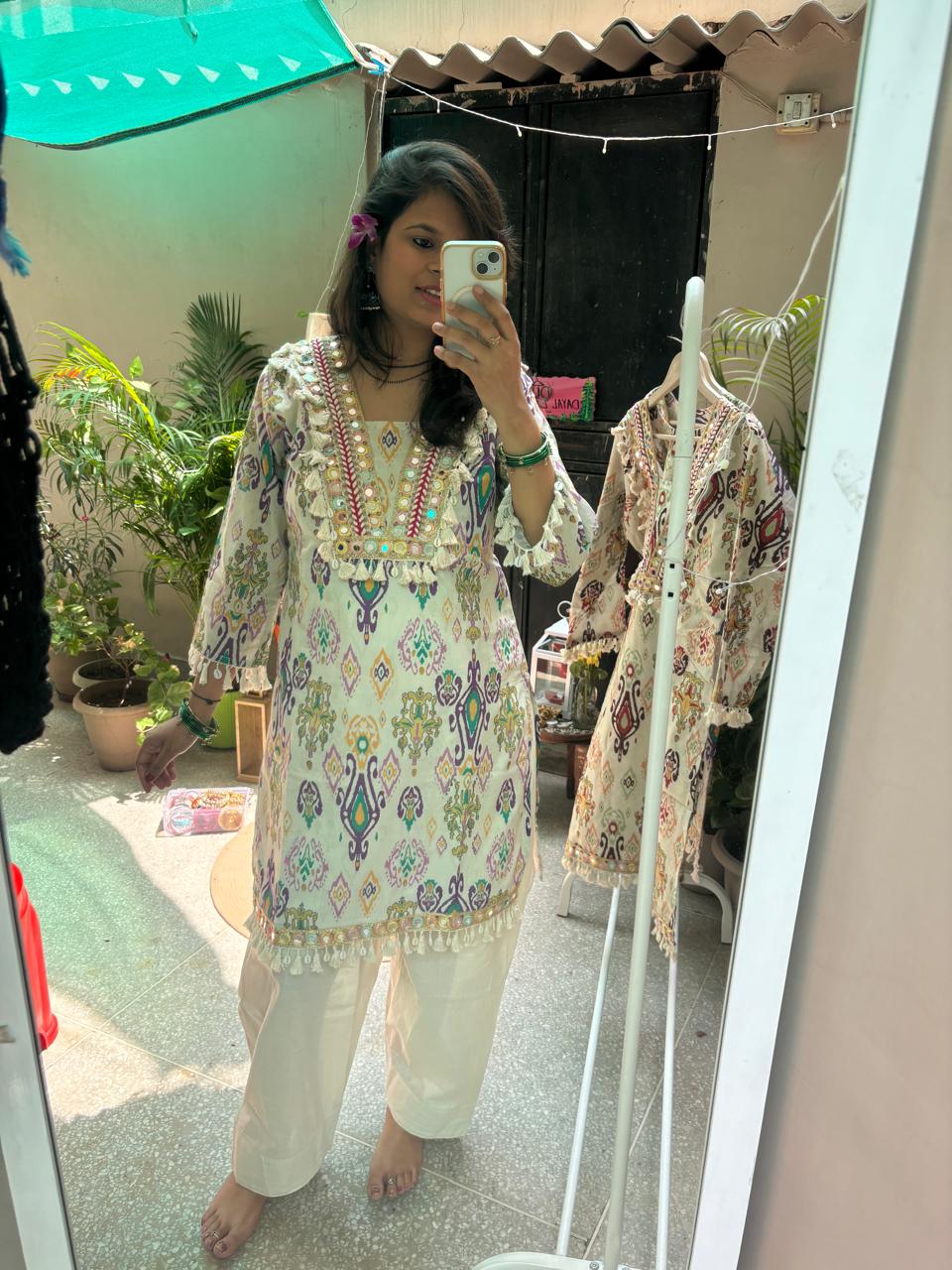 Ivory Printed Farsi Set