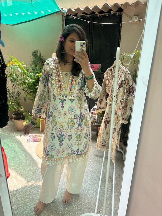 Ivory Printed Farsi Set