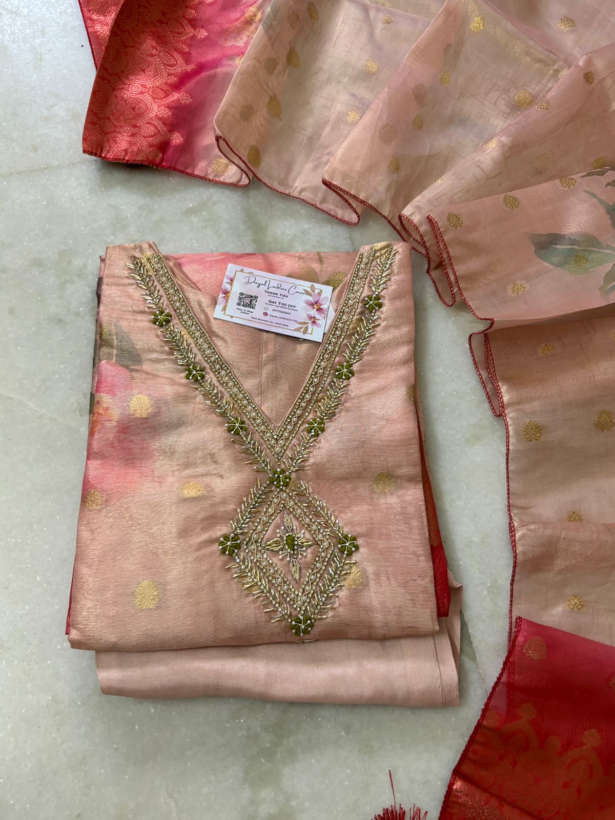 Banarasi Suit Set - Pink