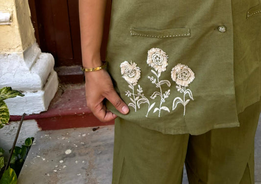 Garden muse Co-ord Set - Extra sleeves inside